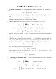 MATH2401: Problem Sheet 3