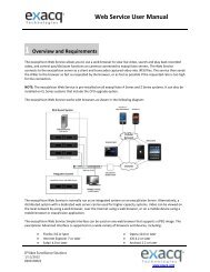 2 Configuring the exacqVision Web Service