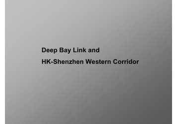 Deep Bay Link and HK-Shenzhen Western Corridor