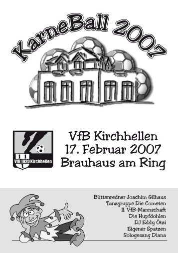 46244 Bottrop-Kirchhellen Tel.-Nr.: 0 20 45 / 40 30 ... - VfB Kirchhellen