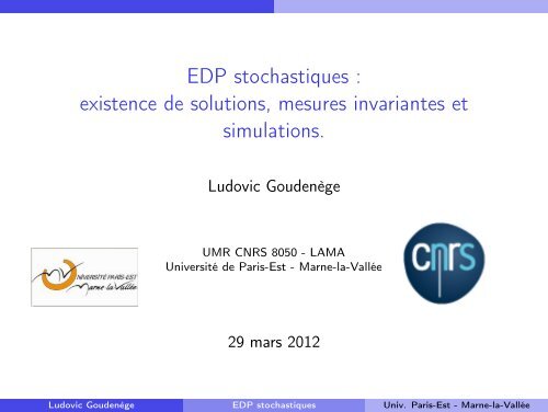 EDP stochastiques : existence de solutions, mesures invariantes et ...