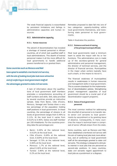 GOLD Report I - UCLG