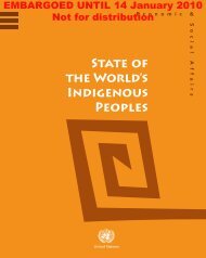 STATE OF THE WORLD's INDIGENOUs PEOpLEs - CINU