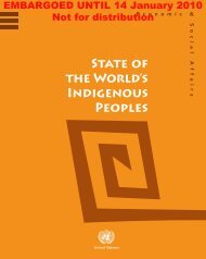 STATE OF THE WORLD's INDIGENOUs PEOpLEs - CINU