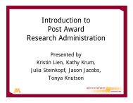 Post-Award 101 - Sponsored Projects Administration - University of ...