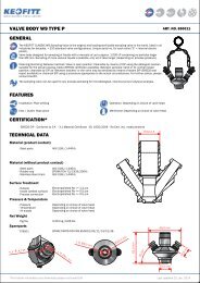 valve body w9 type p general features certification ... - Keofitt