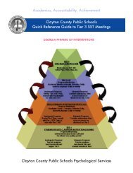 SST Quick Reference Guide 2011 - Clayton County Public Schools