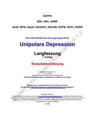 Unipolare Depression - Versorgungsleitlinien.de