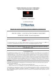 OFFRE PUBLIQUE D'ACHAT SIMPLIFIEE - Fibertex AS