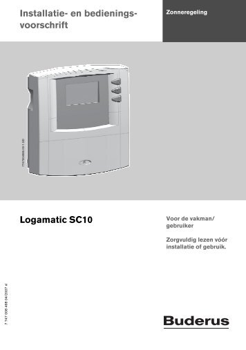 Installatie- en bedienings- voorschrift Logamatic SC10