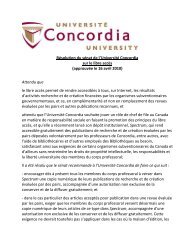 Résolution du sénat de l'Université Concordia sur le libre accès ...