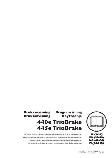 OM, 440 e TrioBrake, 445 e TrioBrake, 2010-09 ... - NOA Maskin AS
