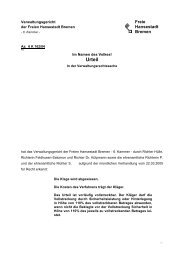 Urteil - Verwaltungsgericht Bremen