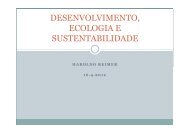 desenvolvimento, ecologia e sustentabilidade - Haroldo Reimer