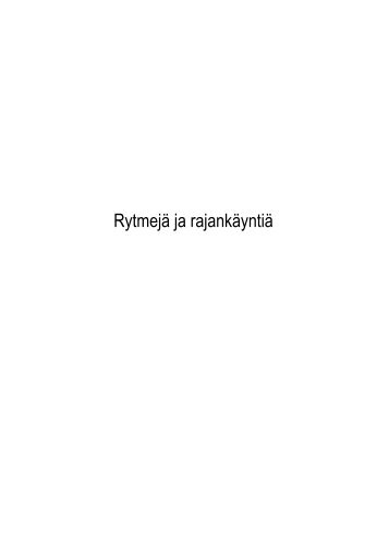 RytmejÃ¤ ja rajankÃ¤yntiÃ¤ - Opetushallitus