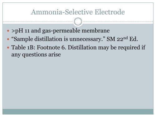 Ammonia and Total Kjeldahl Nitrogen