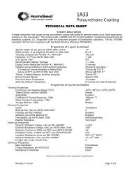 HumiSealÂ® 1A33 - Central Coating