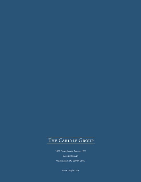 2010 Annual Report - The Carlyle Group