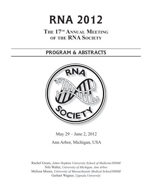 RNA 2012 - RNA Society