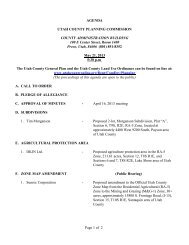 Planning Commission Meeting Agenda for May 21 ... - Utah County