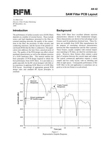 SAW Filter PCB Layout (AN42) - RF Monolithics, Inc.