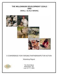 the millennium development goals and small-scale mining - FESS ...