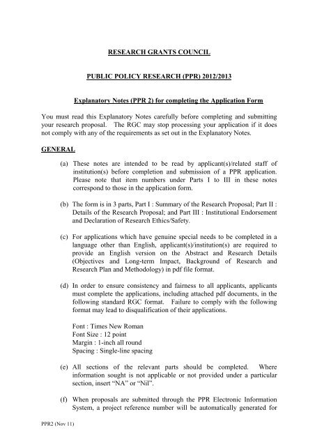Explanatory Notes _PPR2 - University Grants Committee