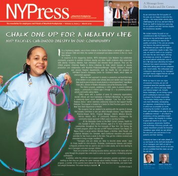 chalk one up for a healthy life - New York Presbyterian Hospital