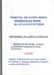 punctul de lucru mobil sannicolau mare al spceepstimi - Primaria ...