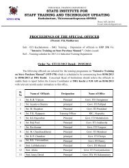 List of officials for training on Store purchase manual at ... - DET Kerala