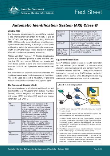 Automatic Identification System (AIS) Class B - Australian Maritime ...