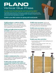 your PLANO Vertical Glue Press Brochure - Advanced Machinery