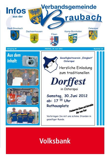 Dorffest - Verbandsgemeinde Braubach