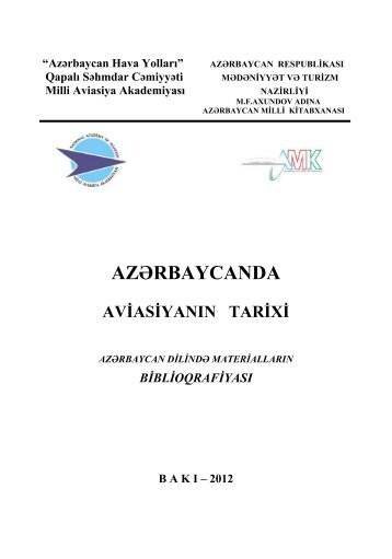 AzÉrbaycanda aviasiyanÄ±n tarixi - AzÉrbaycan Milli KitabxanasÄ±