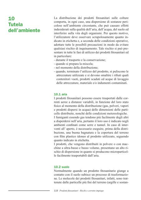 Manuale dei Prodotti Fitosanitari - Rischi e corretto impiego