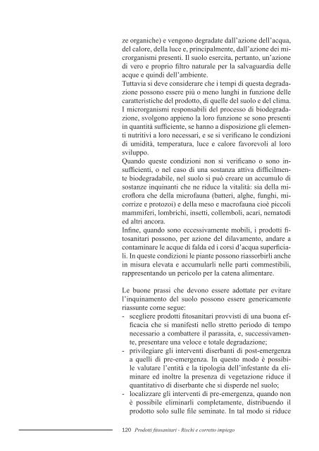 Manuale dei Prodotti Fitosanitari - Rischi e corretto impiego