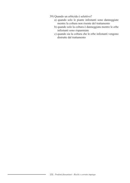 Manuale dei Prodotti Fitosanitari - Rischi e corretto impiego