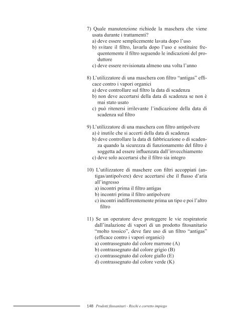 Manuale dei Prodotti Fitosanitari - Rischi e corretto impiego