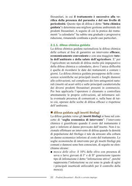 Manuale dei Prodotti Fitosanitari - Rischi e corretto impiego