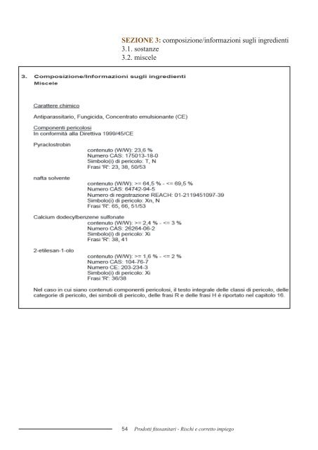 Manuale dei Prodotti Fitosanitari - Rischi e corretto impiego