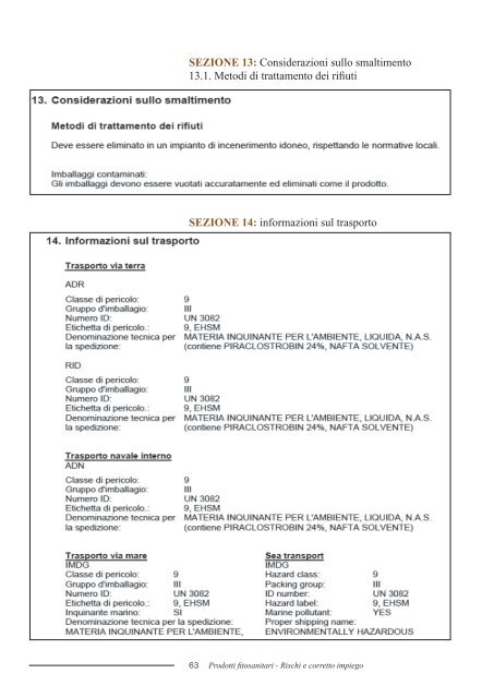 Manuale dei Prodotti Fitosanitari - Rischi e corretto impiego