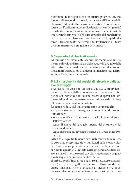 Manuale dei Prodotti Fitosanitari - Rischi e corretto impiego