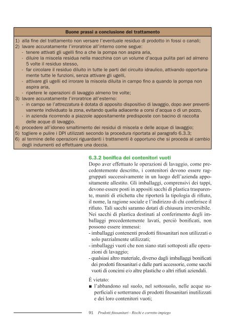 Manuale dei Prodotti Fitosanitari - Rischi e corretto impiego