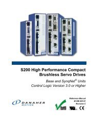 S200 High Performance Compact Brushless Servo ... - Kollmorgen