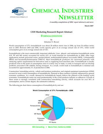 Chemical Industries NewsletterâJanuary 2007 - Chemical Insight ...