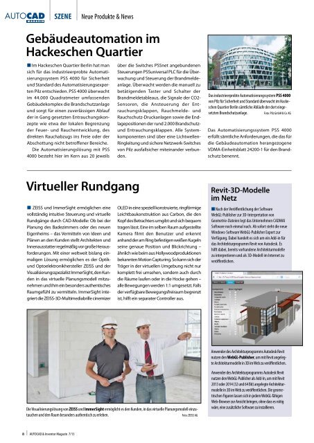 3D-Stadtmodelle mit Infraworks und Cloud - AUTOCAD Magazin