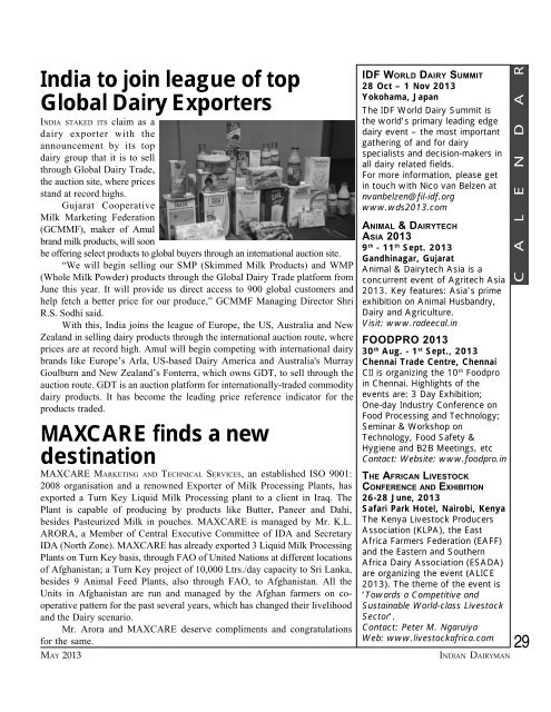 NEWS - Indian Dairy Association