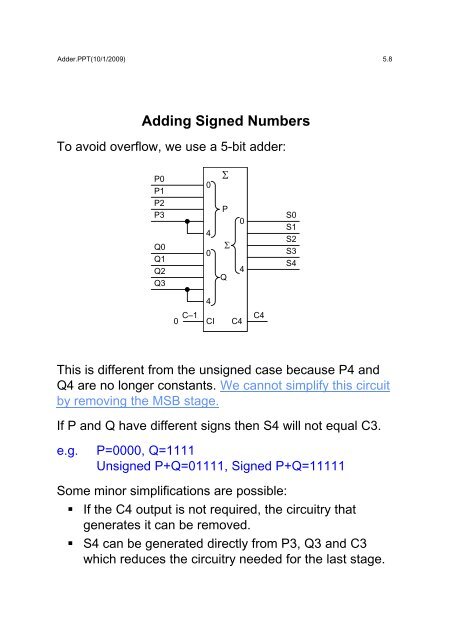 Adder Circuits