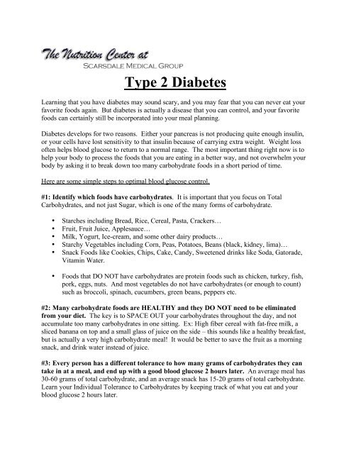 Type 2 Diabetes Scarsdale Medical Group