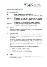 BINDING CLASS RULING: BCR 035 DATE: 02 ... - Juta - Law